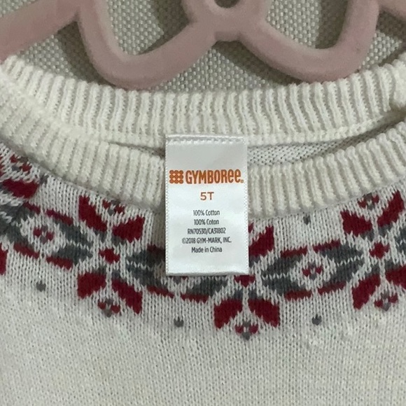 Gymboree White Fair Isle Sweater Dress 5T - Picture 2 of 7